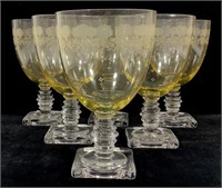 (6pc) Vintage New Garland Glass Goblets