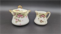 CHINA CREAMER AND SUGAR BOWL