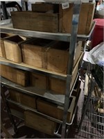 ASSORTED VINTAGE WOOD BOXES WITH ASSORTED