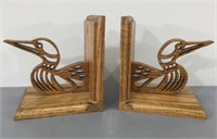 Wood Book Ends w/Cut-Out Loons