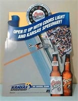 Kansas Speedway 2001 Coors Cardboard Display