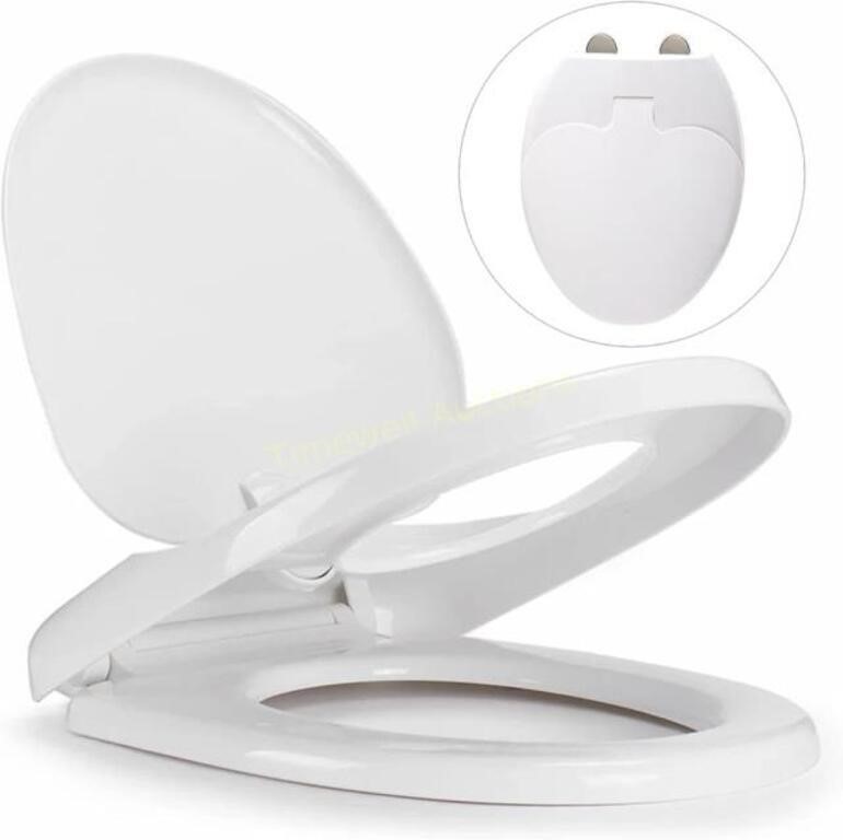 2 in 1 Built-in Oval Toilet Potty Seat