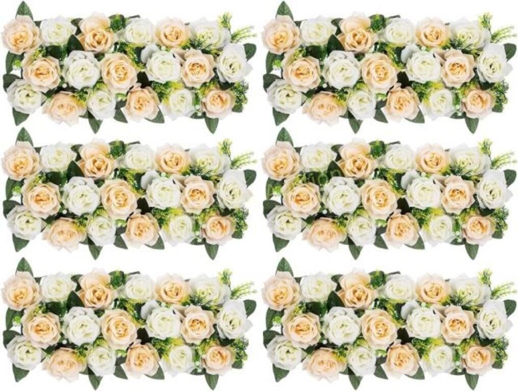 Blosmon Floral Wedding Centerpieces - 6 Pcs White