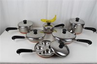 6 Pcs. Copper Clad Revere Cookware Set