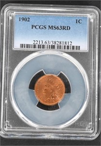 1902 INDIAN HEAD CENT, PCGS MS63