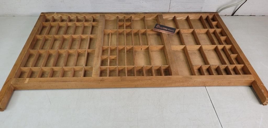 Letter Press Tray- Wooden 16.5" × 32"