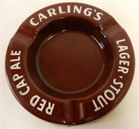 CARLING'S RED CAP ALE PORC. ASHTRAY