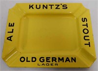 KUNTZ'S OLD GERMAN LAGER BEER PORC. ASHTRAY