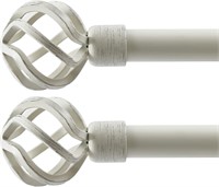 2 Pack Oneach Adjustable Curtain Rod 72'-144'