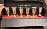 Towel Sterling silver cordials Set of six