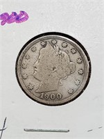 Partial Liberty 1900 V-Nickel