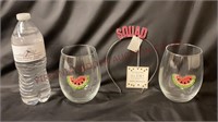 Squad Party Headband & Watermelon Stemless Wines