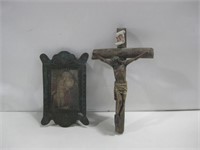 Two Religious Items Tallest 15" See Info