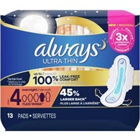 (2) 13-Pk Always Ultra Thin Pads Unscented with