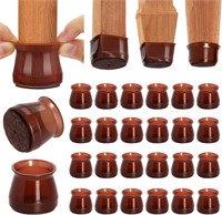 24PCS Brown Silicone Chair Protectors X3