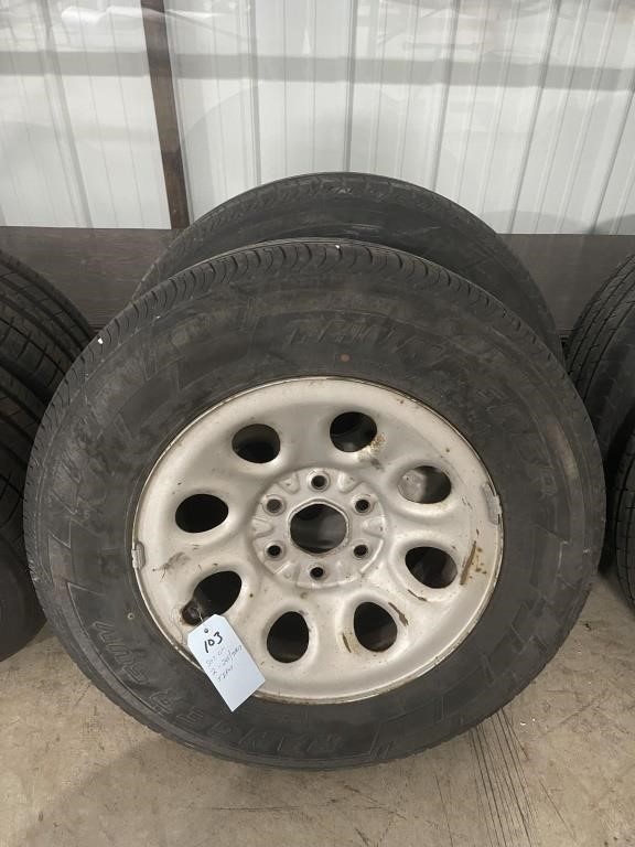 Set of 2 Rims on 245/70R17 Tires