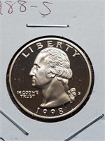 1988-S Clad Proof Washington Quarter