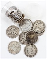 Coin 20 Barber Half Dollars 90% Silver