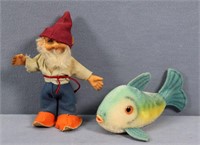 Steiff Gnome & Fish Miniatures