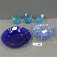 Cobalt Glass Bowl, Capri Juice Glasses, Etc