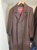 Laura Brown Wool Coat Sz S/M