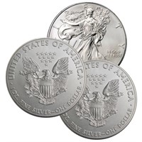 (3) US Silver Eagles Random Date