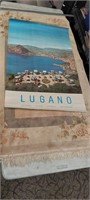 Vintage Travel Poster Lugano Switzerland