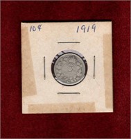 CANADA 1919 SILVER DIME