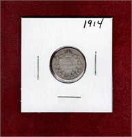 CANADA 1914 SILVER DIME