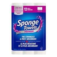 12-Pk Sponge Towels Premium Paper Towels