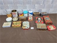 Antique tin collection! Tabaco etc