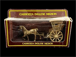 Brass Horse and Carriage Carrozza Inglese Mignon