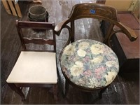 Sewing Desk Chair and Parlor Chair
