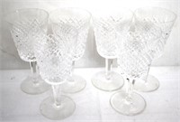 6 Waterford Glasses - 6.75" tall