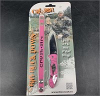 Crush by kit master pink folding pocket knife w/ w