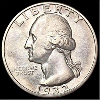 1932-D Washington Silver Quarter CHOICE AU