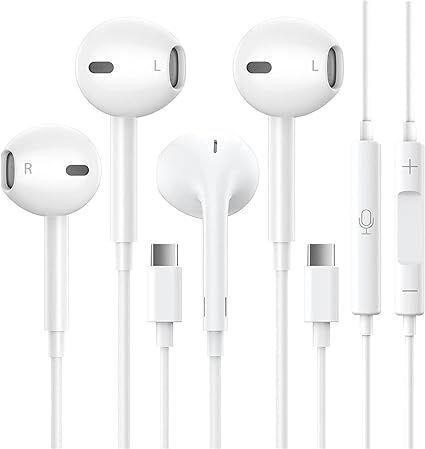 30$-2 Packs USB C Headphones for iPhone 15