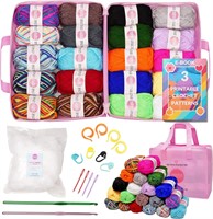 MODDA Crochet Kit  Yarn Set  Starters 20x25g