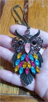 Colorful owl necklace