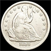 1838 Seated Liberty Dime ABOUT UNCIRCULATED