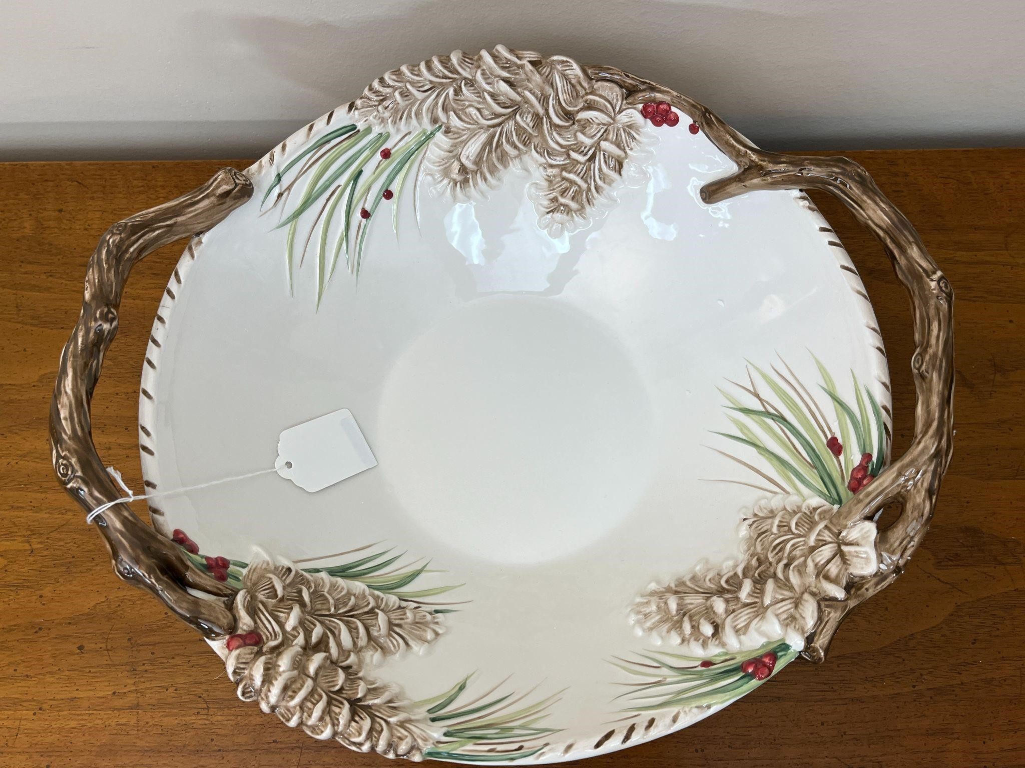 Fitz & Floyd Forest Frost Large Serve Bowl