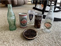 Barware including Coca-Cola Bottles, Beer Steins,