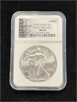 2010 Early Releases NGC MS69 Silver Eagle