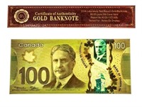Canada $100 24kt Gold Leaf Note