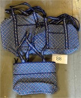 3pc Blue Travel Bag Set