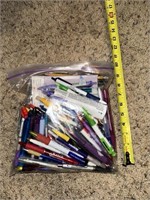 bag of pens and pencils