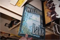 WELCOME TO THE LAKE METAL SIGN
