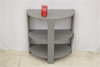 22" Demilune Painted Shelf