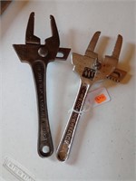 2 slip and lock nut wrenches
