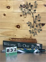 Wood 42" Welcome To Our Porch Sign & More
